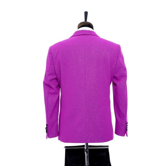 Derman Lilac Pointed Collar Silvery Classic 2 Piece Tuxedo - Picture 4 of 4